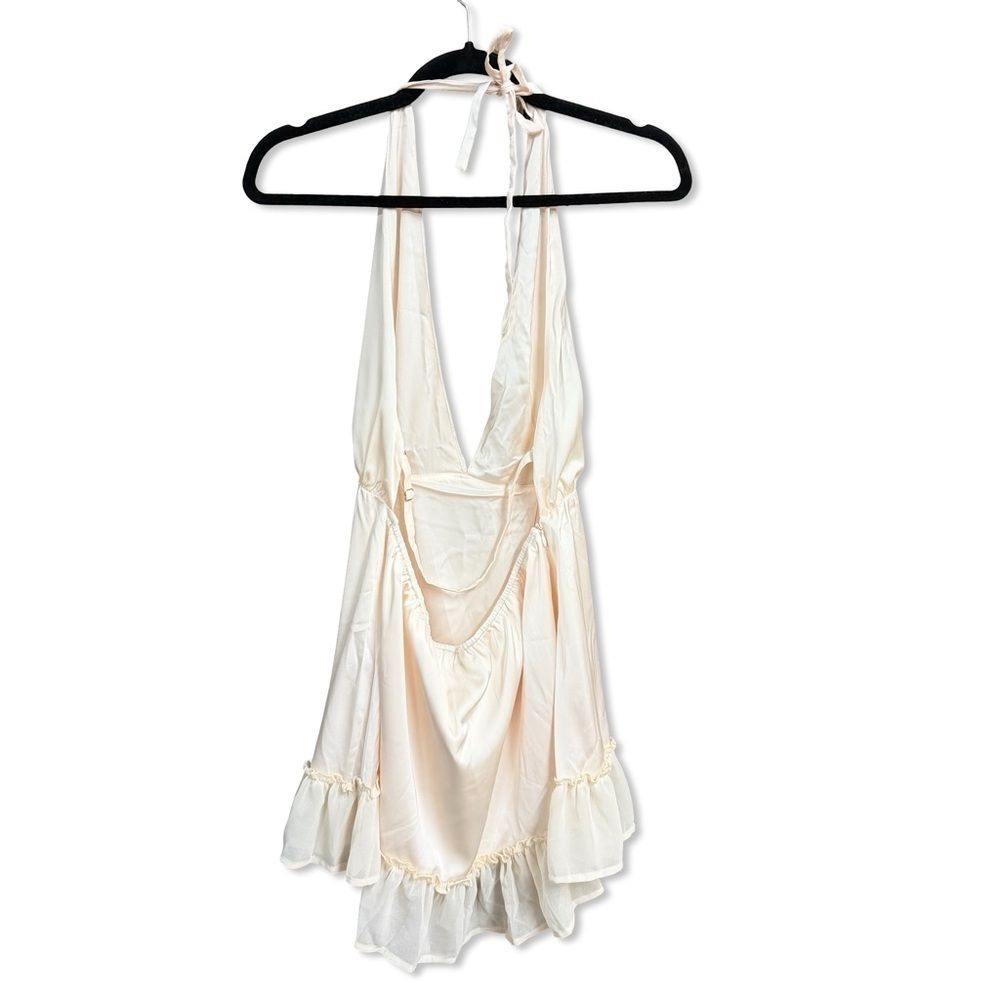 Amelie Teje Lilliana Sundress Mini Dress Ivory Cream Halter Neck Revolve S — image 6 of 8